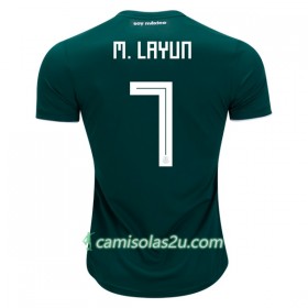Camisolas de Futebol México M.Layun 7 Equipamento Principal Copa do Mundo 2018 Manga Curta